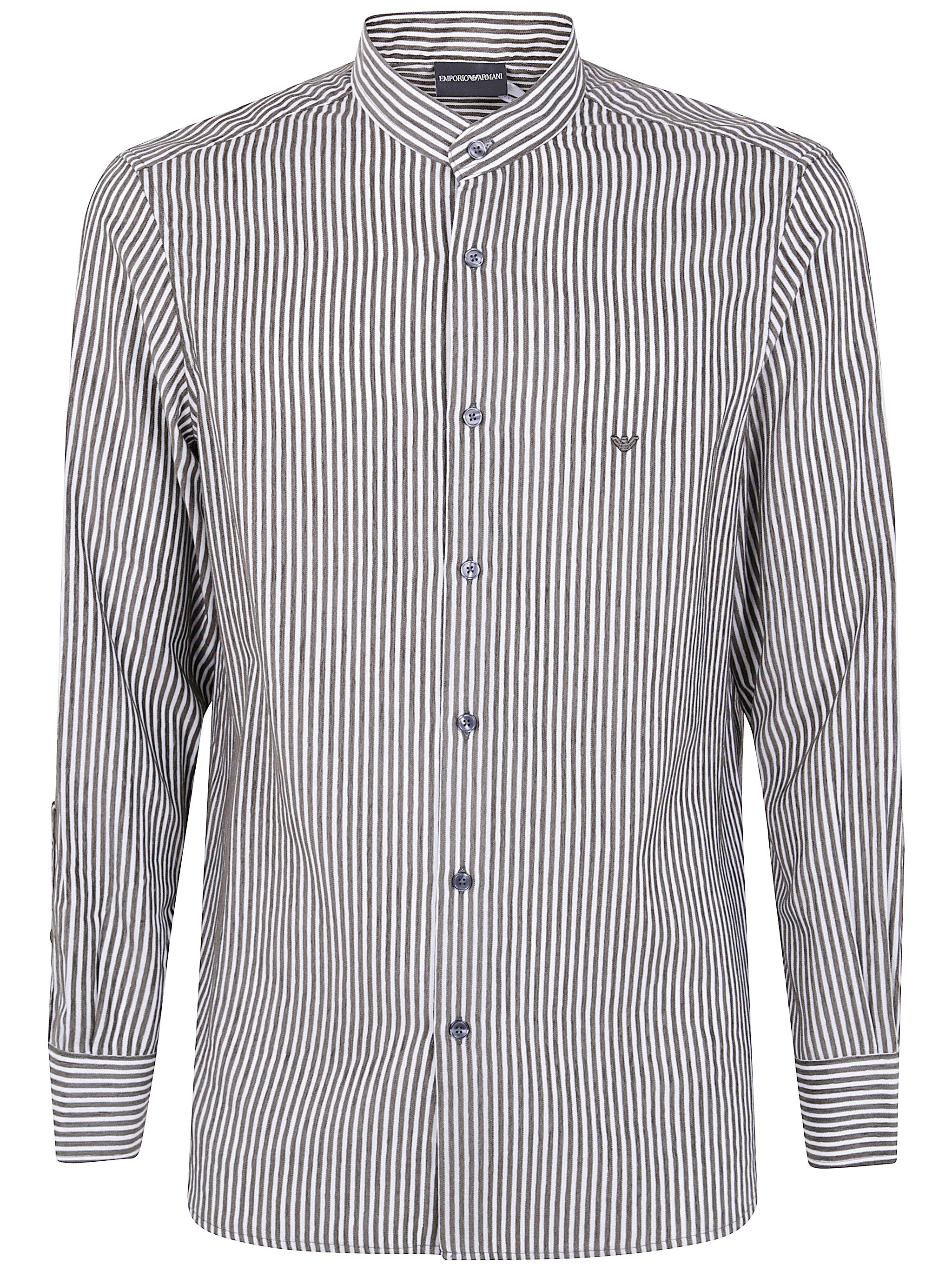 EMPORIO ARMANI Korean Neck Mini Shirt for Men - FW25 Collection