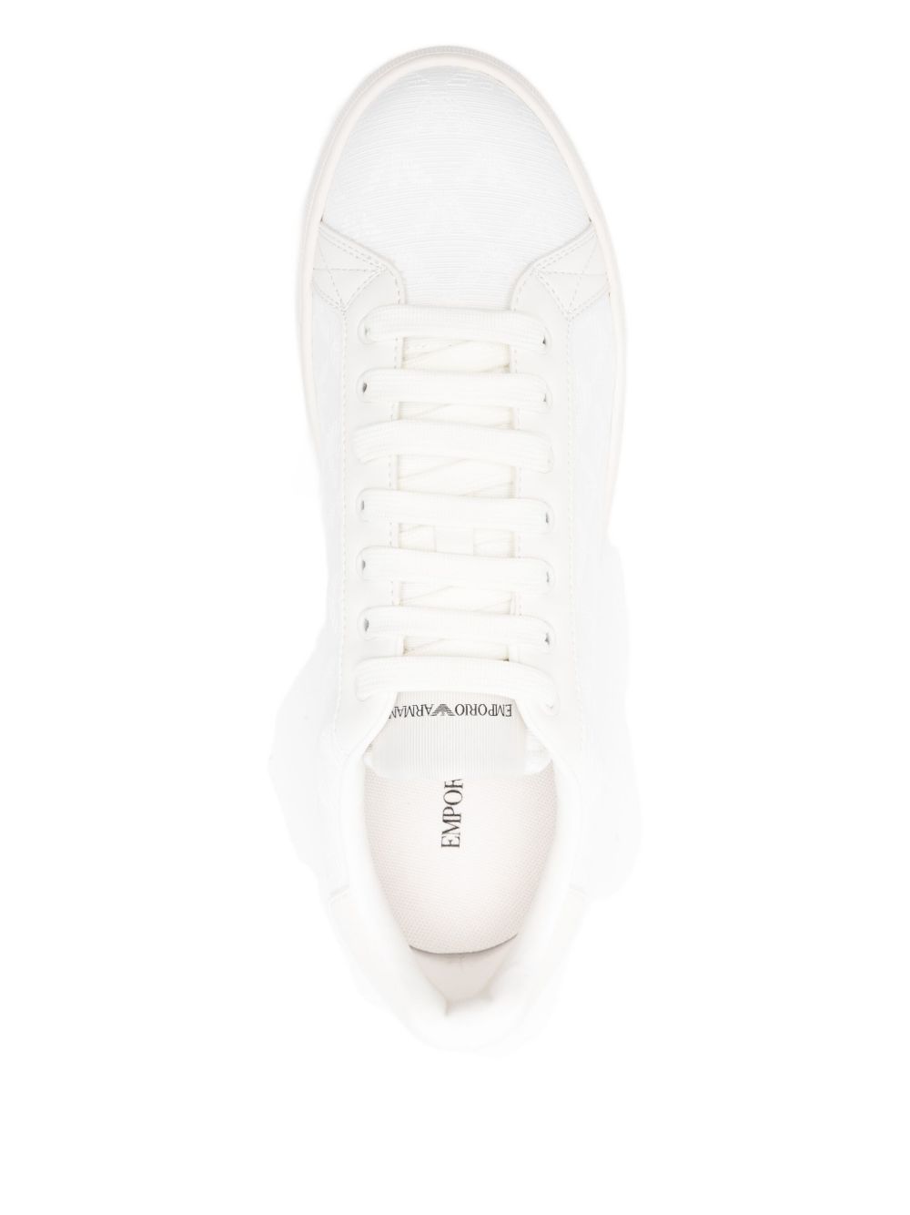 EMPORIO ARMANI Allover Logo Lace-Up Sneakers for Men
