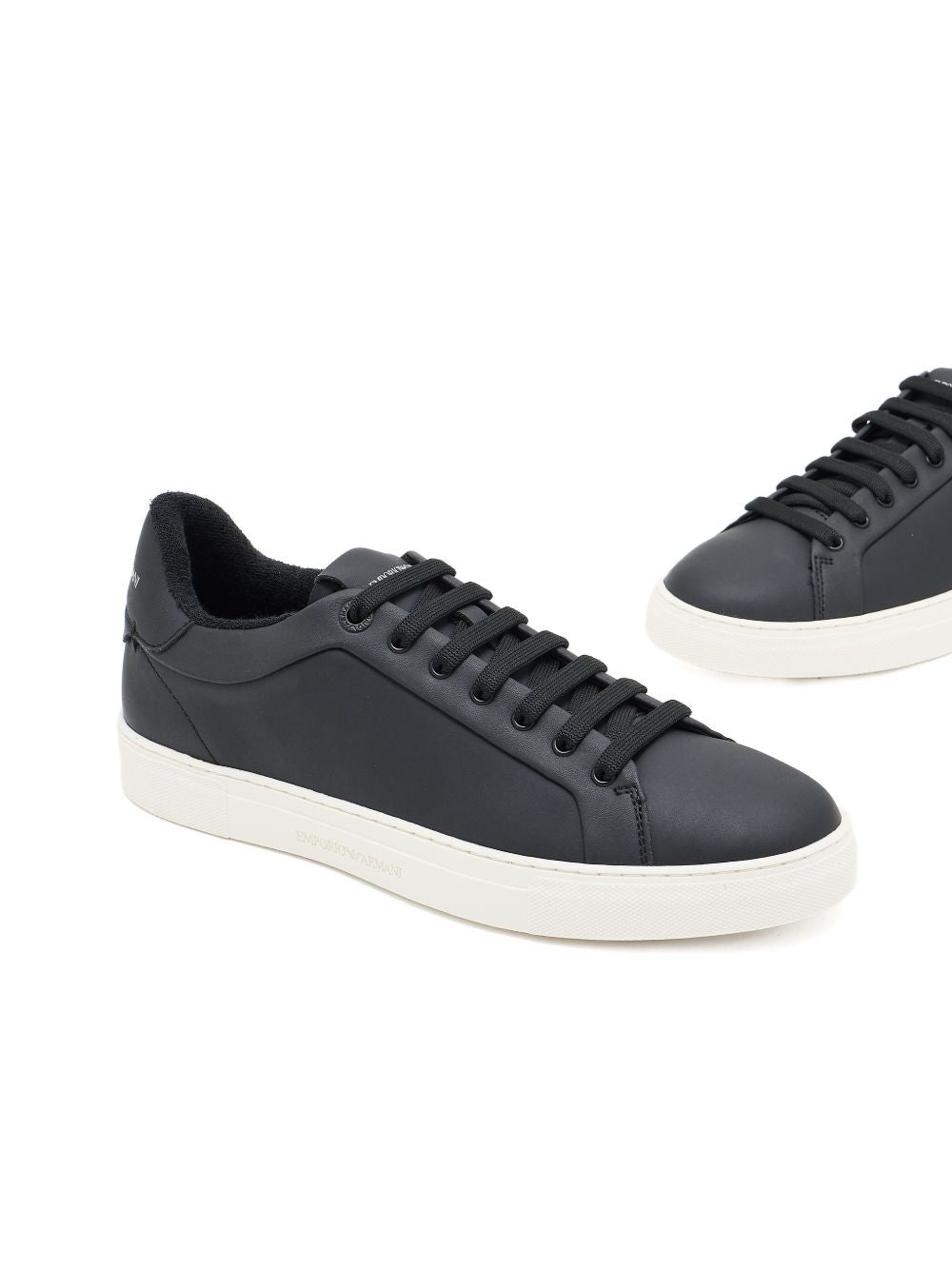 EMPORIO ARMANI Classic Low-Top Leather Sneakers for Men