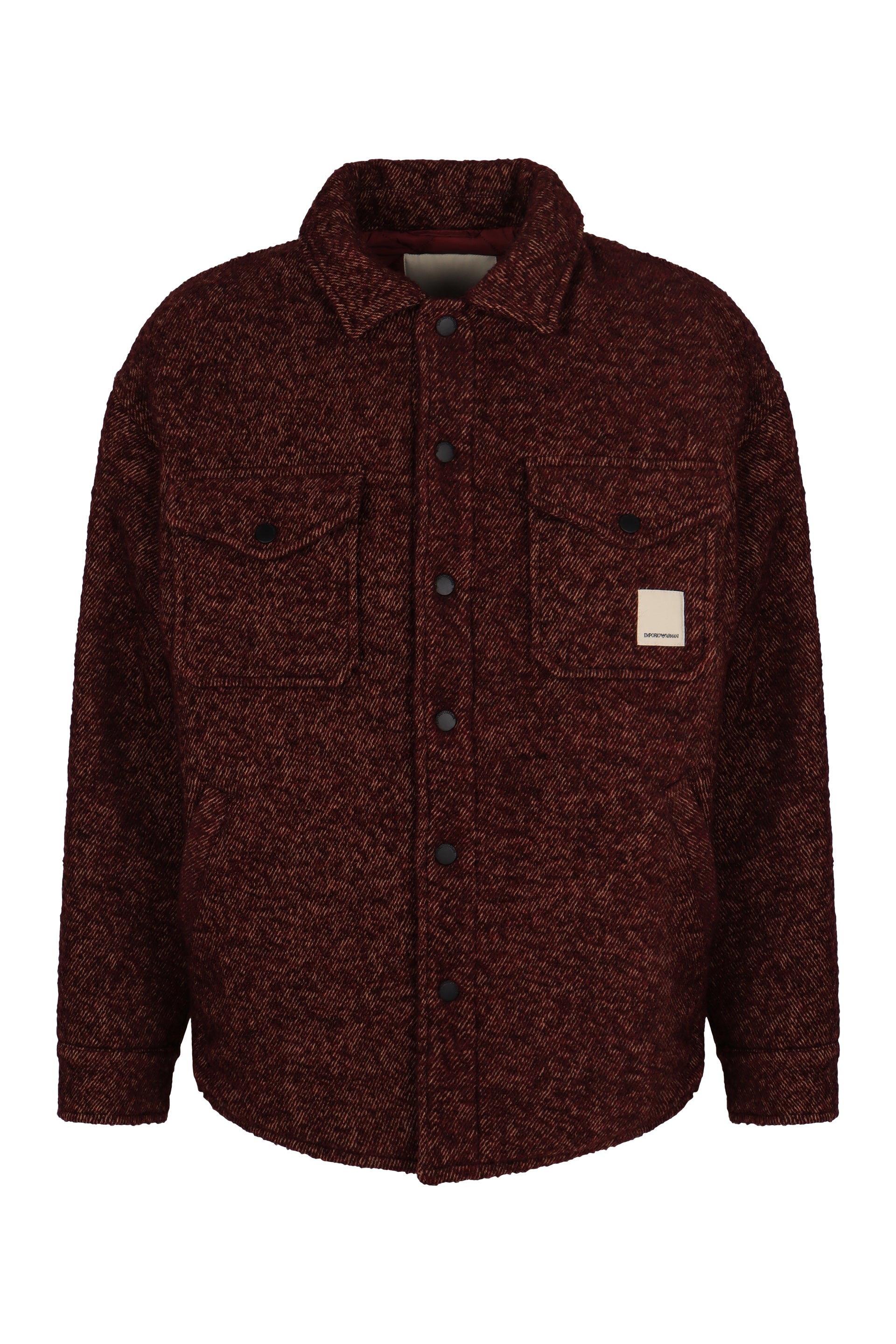 EMPORIO ARMANI Overshirt in Mixed Wool Bouclé for Men