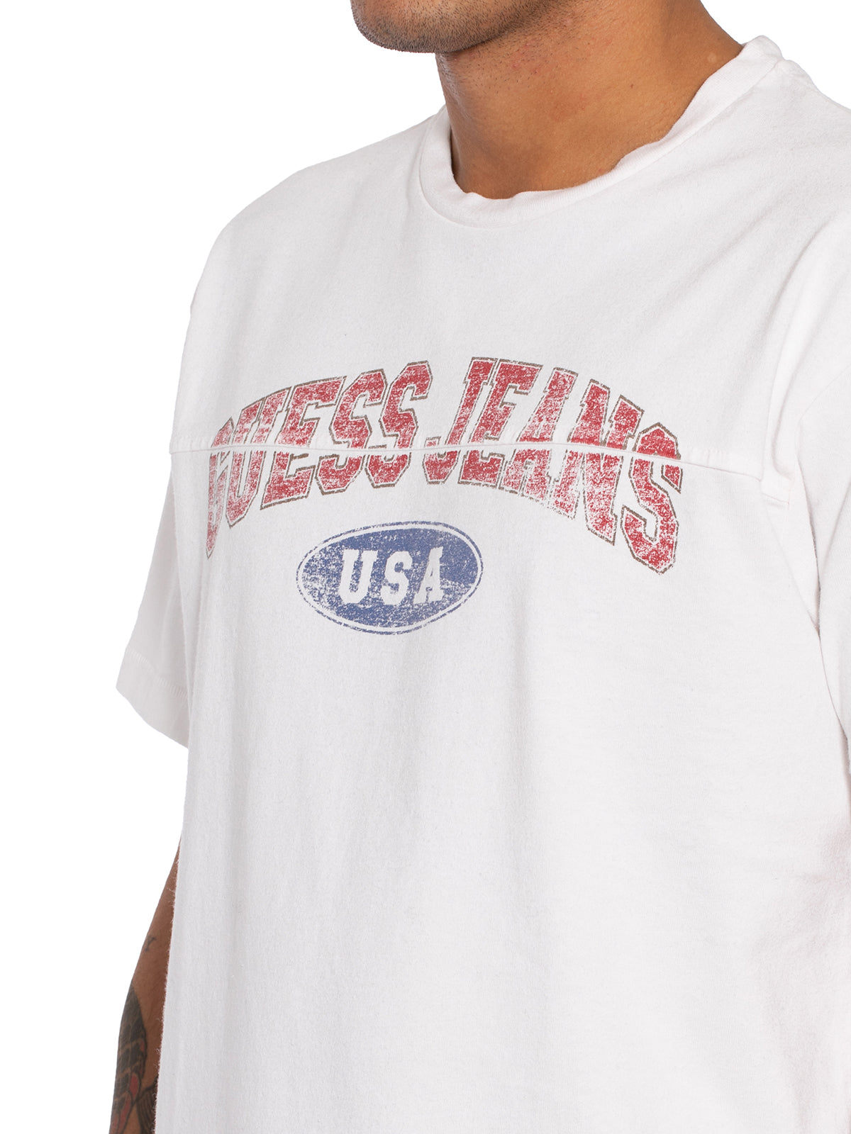 GUESS Classic Cotton Crew Neck T-Shirt - Size M