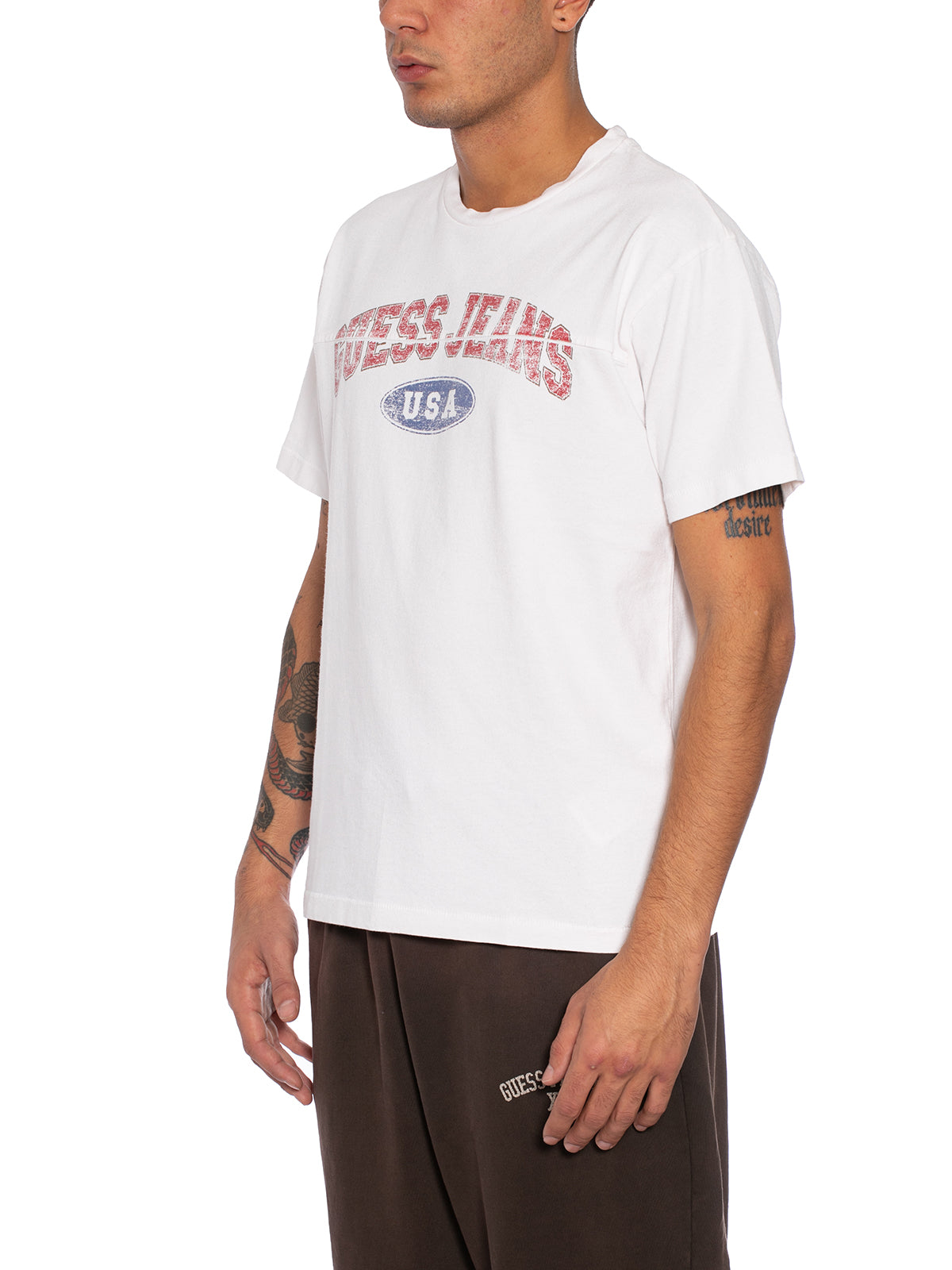 GUESS Classic Cotton Crew Neck T-Shirt - Size M