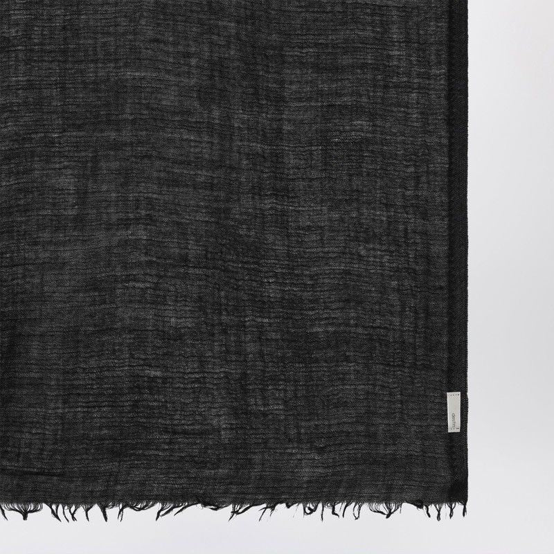 DESTIN Silk and Cashmere Blend Scarf with Fringes