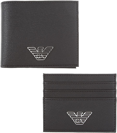 EMPORIO ARMANI Stylish Mini Wallet and Business Card Holder Set