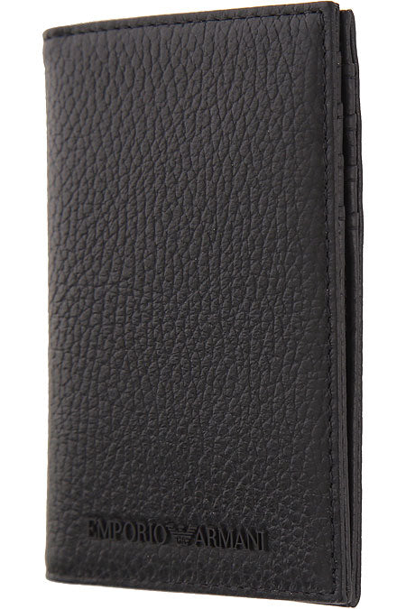 EMPORIO ARMANI Sleek Mini Leather Credit Card Holder