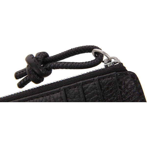 EMPORIO ARMANI Mini Leather Cardholder with Zip Coin Pocket