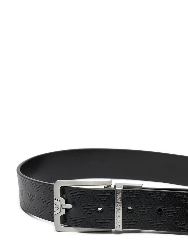 EMPORIO ARMANI Reversible Leather Belt - 3.5 cm Height