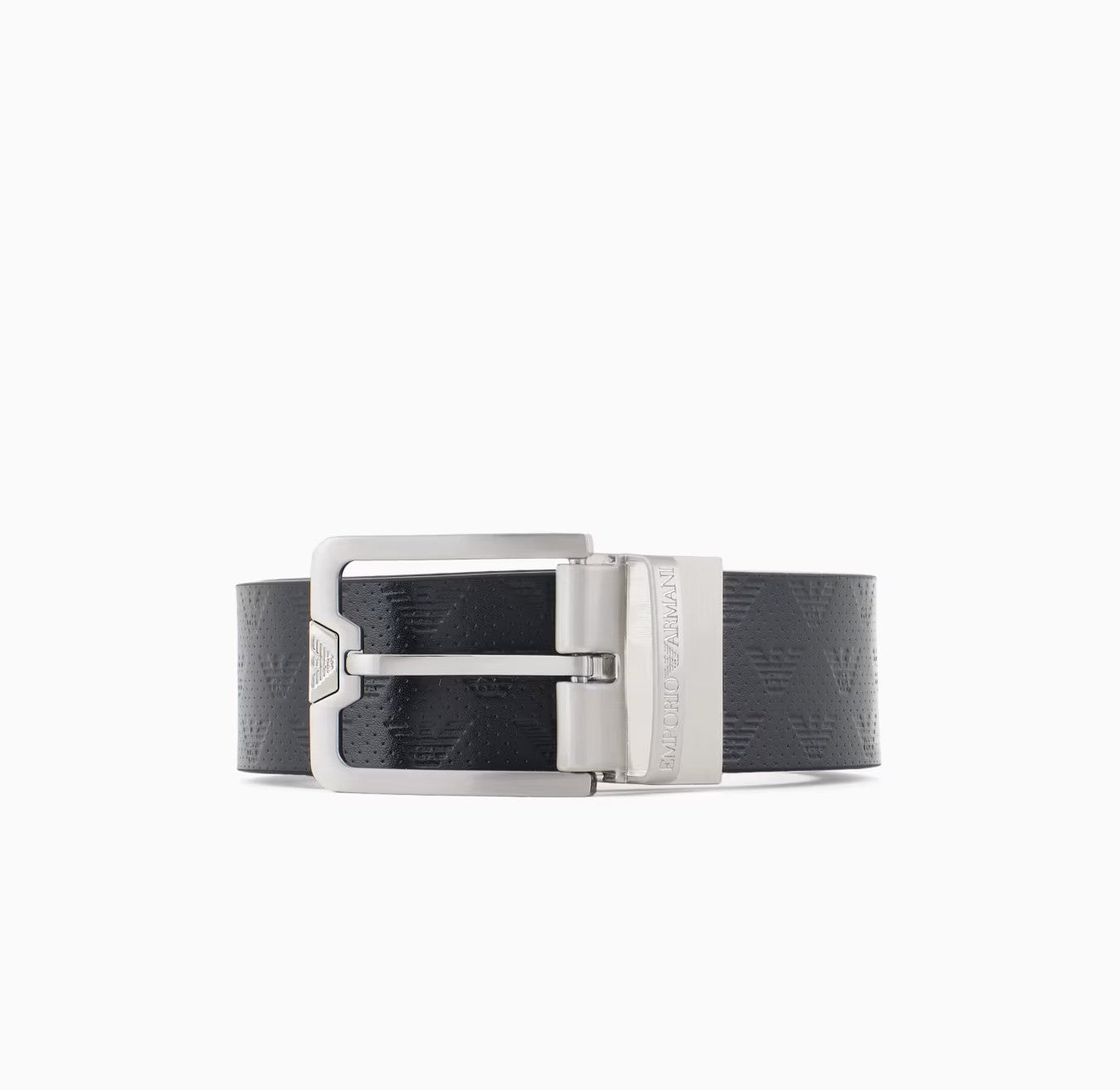 EMPORIO ARMANI Stylish Leather Belt with Eagle Design - 3.5 cm