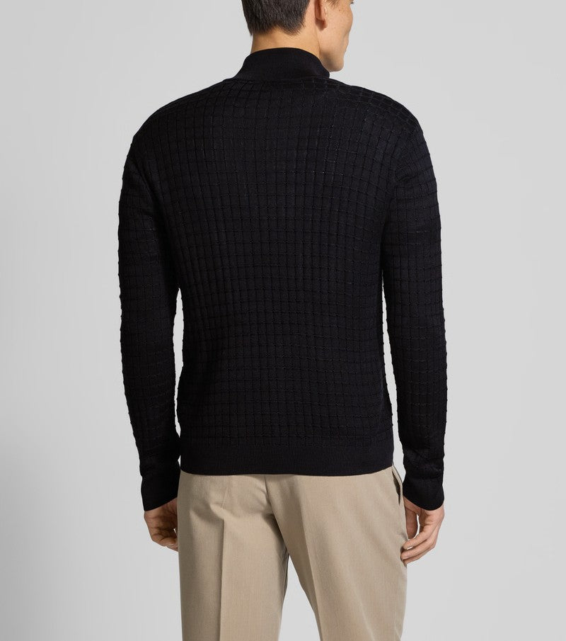 EMPORIO ARMANI Men's Slim Fit High Collar Cardigan