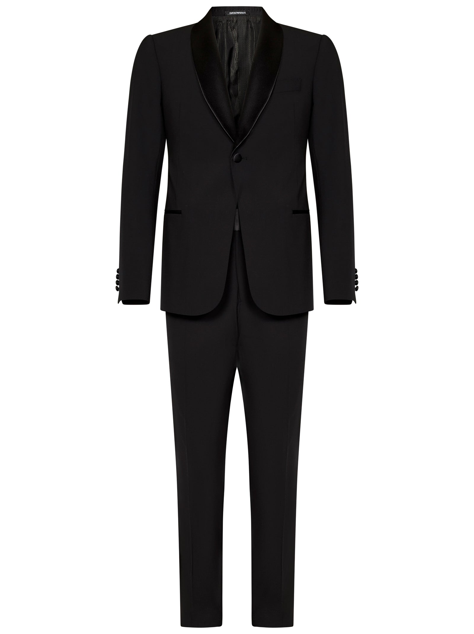 EMPORIO ARMANI Tailored Stretch Wool Suit for Men - Size 48 IT