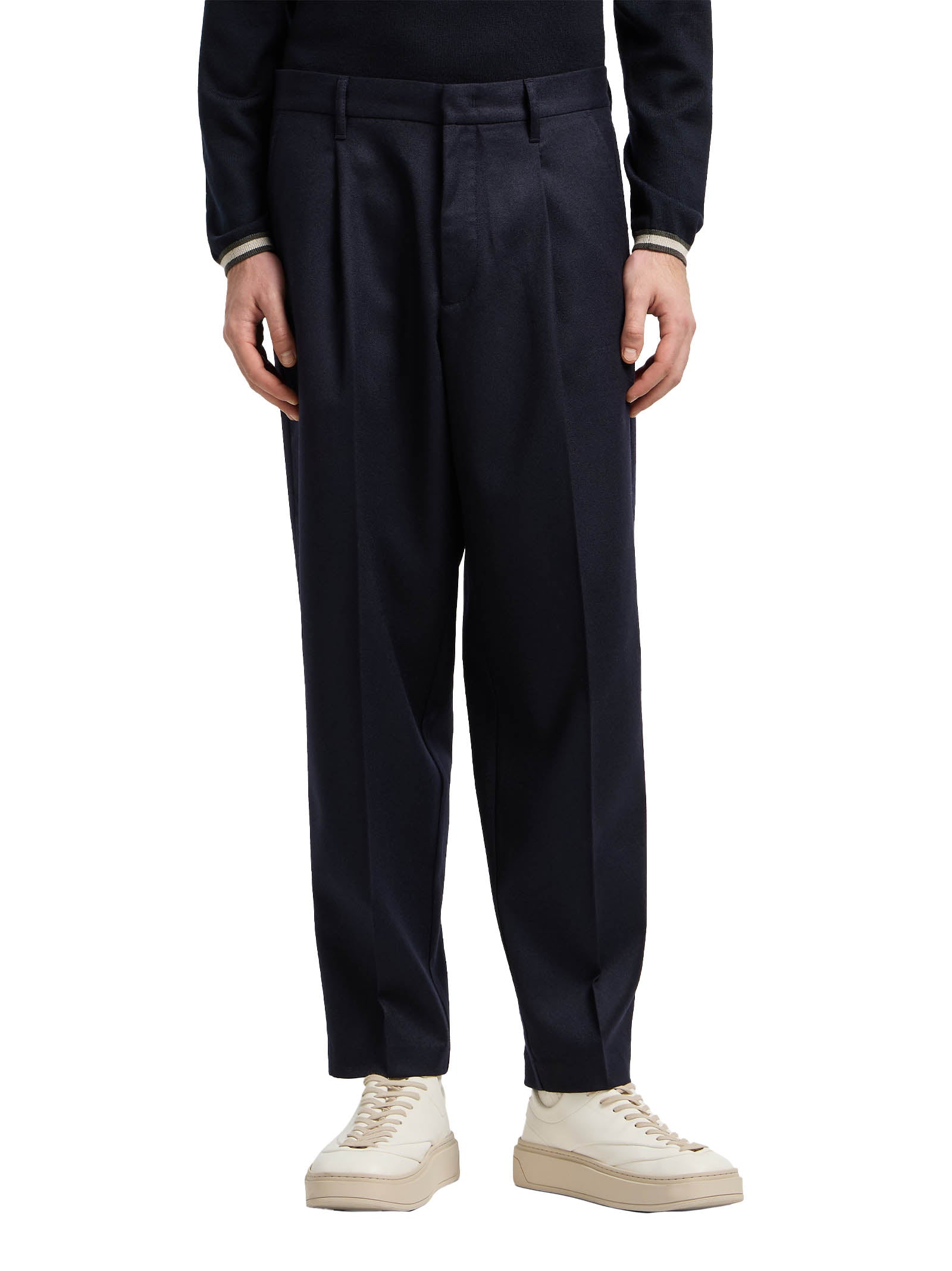 EMPORIO ARMANI Stylish Stretch Trousers for Men - FW25 Collection