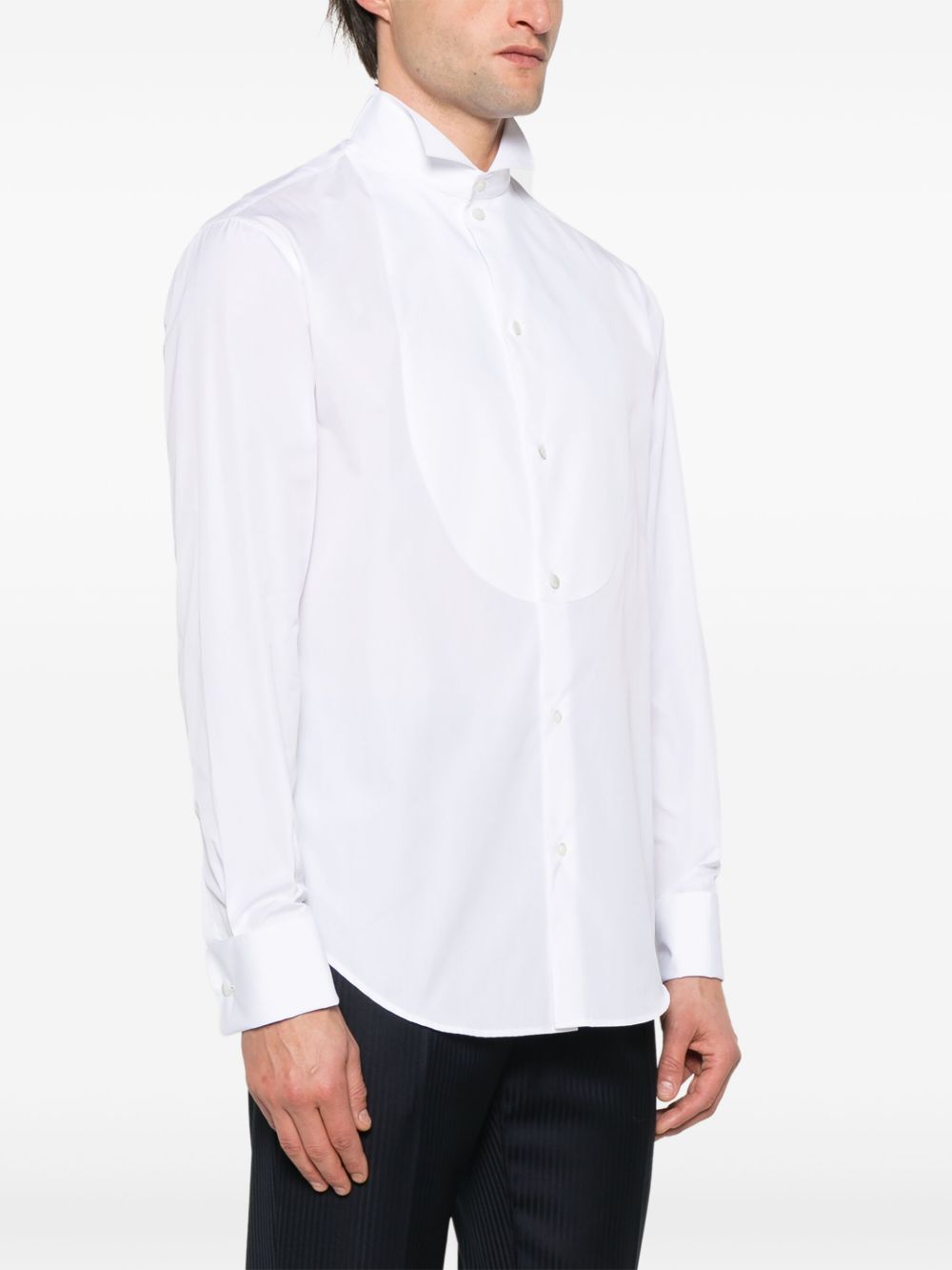 EMPORIO ARMANI Refined Tuxedo Shirt with Wing Collar -Neck