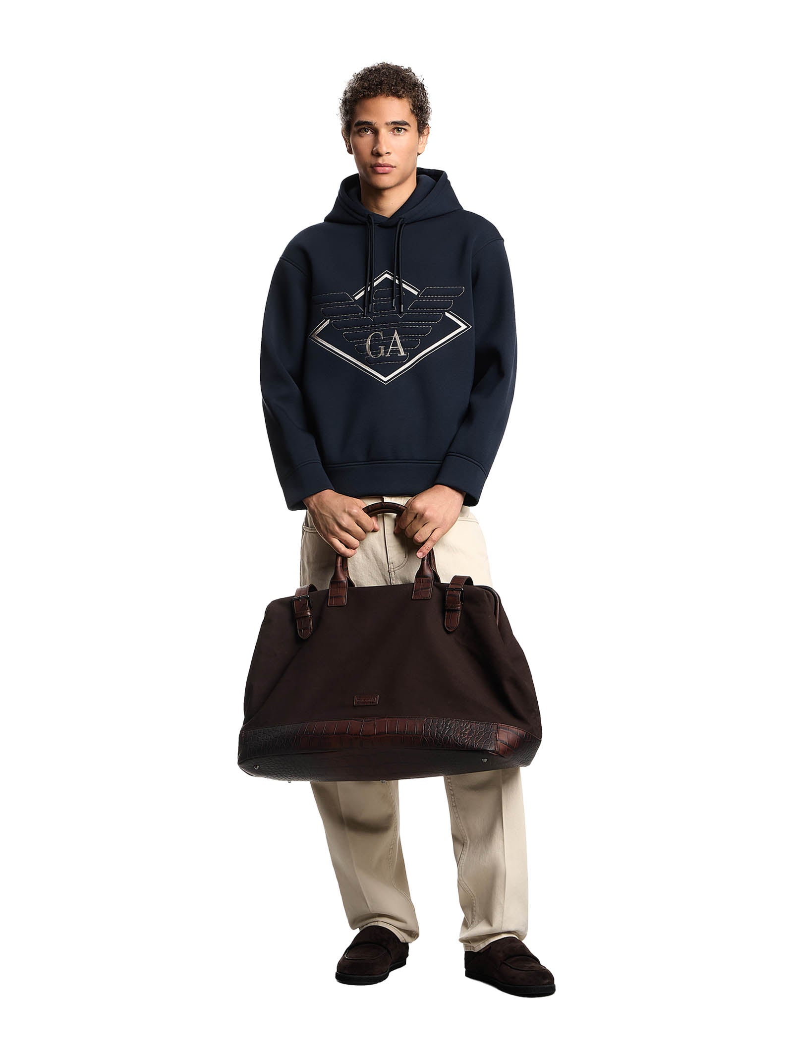 EMPORIO ARMANI Maxi Logo Hoodie for Men - FW25