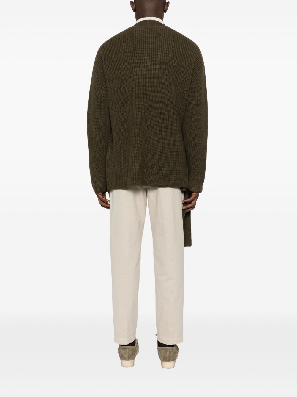 EMPORIO ARMANI Maxi Cardigan with Cache Coeur Closure for Men