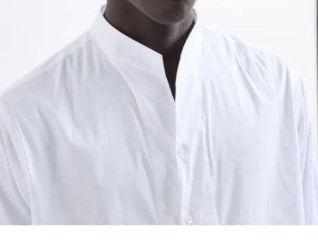 EMPORIO ARMANI Korean Collar Shirt for Men - Fall Winter 24/25