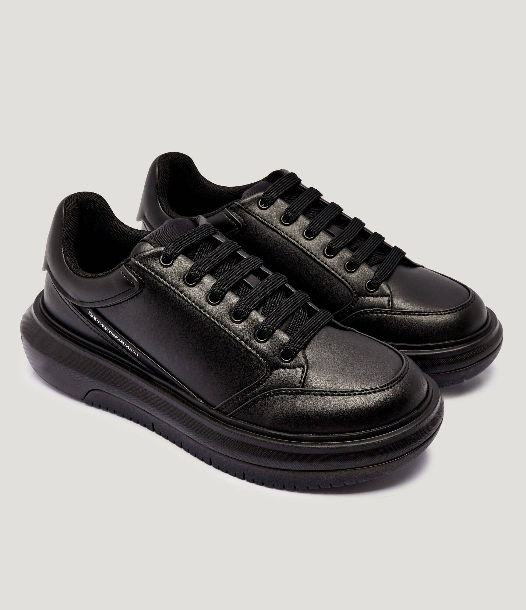 EMPORIO ARMANI Stylish Leather Sneakers for Men