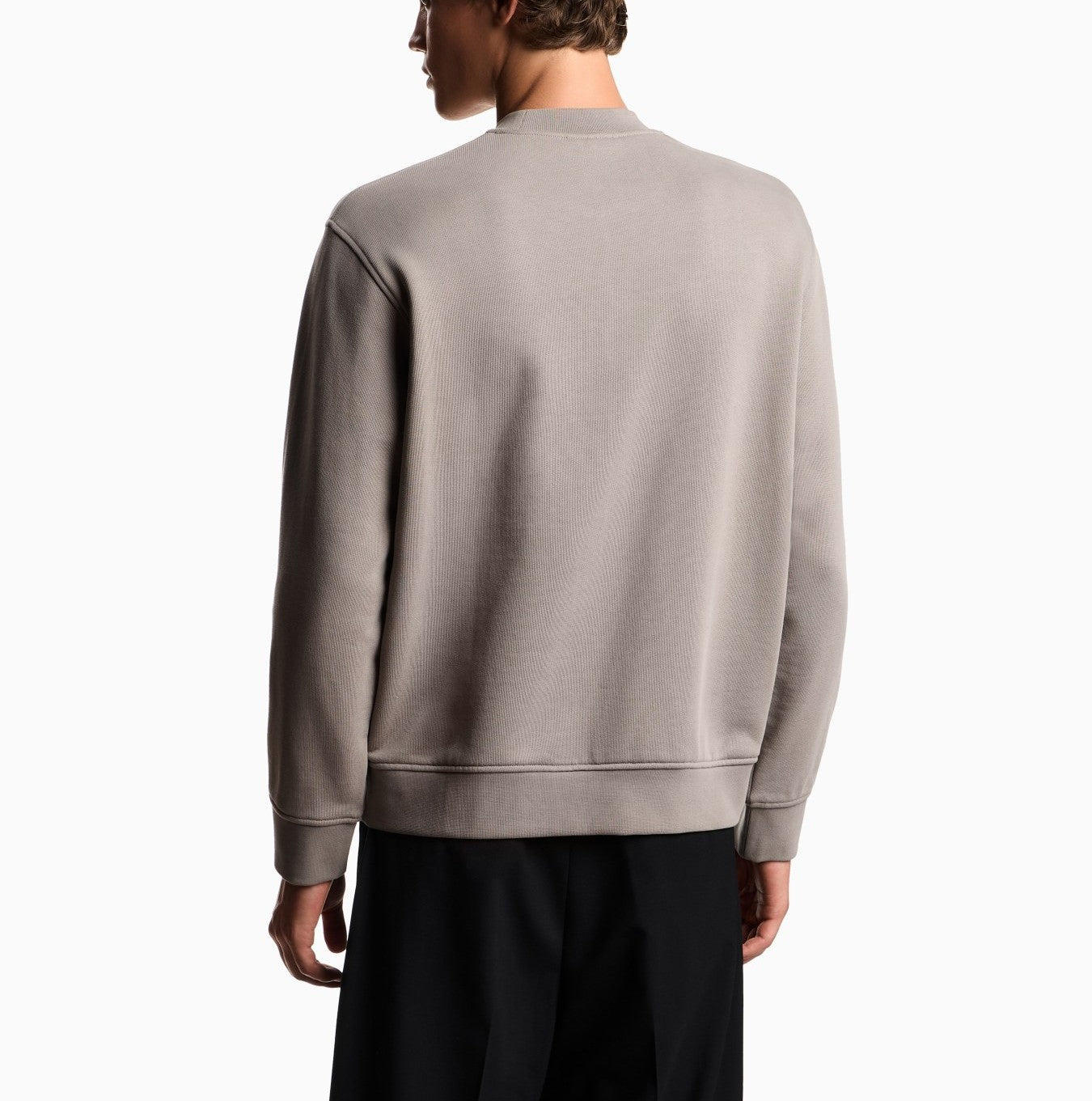 EMPORIO ARMANI Embroidered Crewneck Sweatshirt for Men