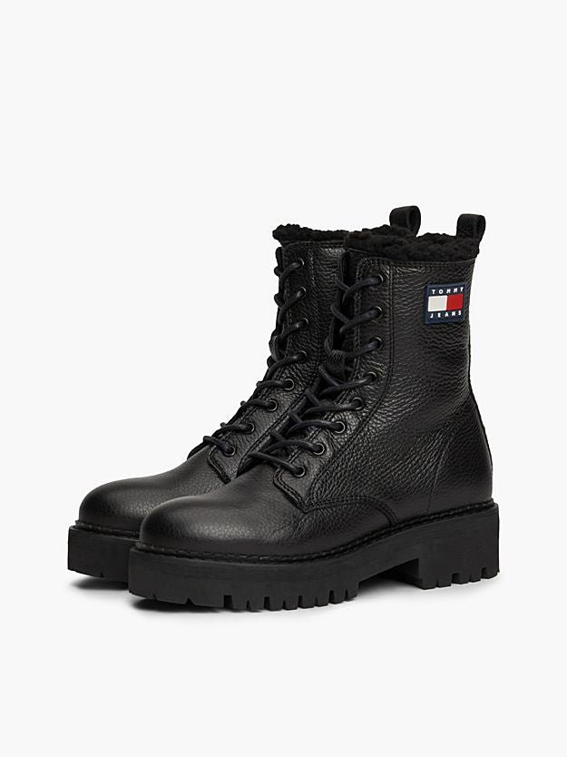 TOMMY HILFIGER Men's Premium Leather Boots - FW24 Collection