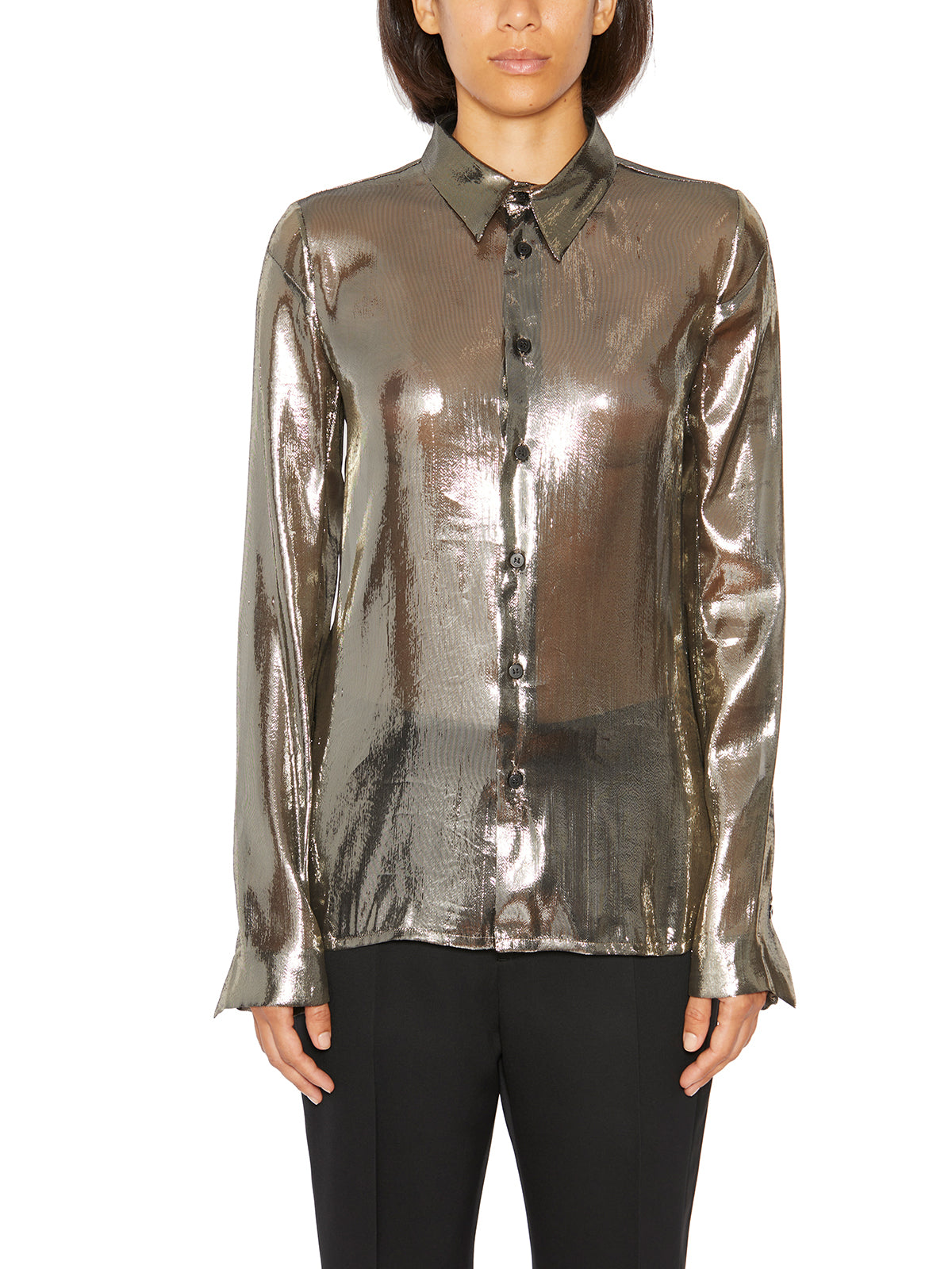 SAPIO Silk Shirt with Button Front Closure - Size 40