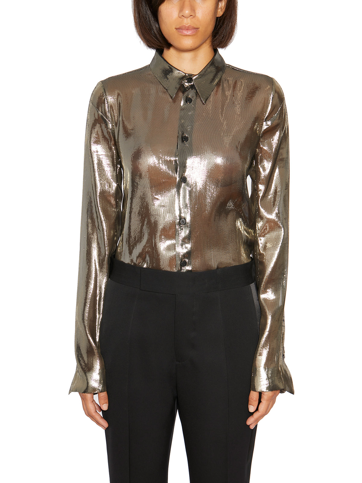 SAPIO Silk Shirt with Button Front Closure - Size 40