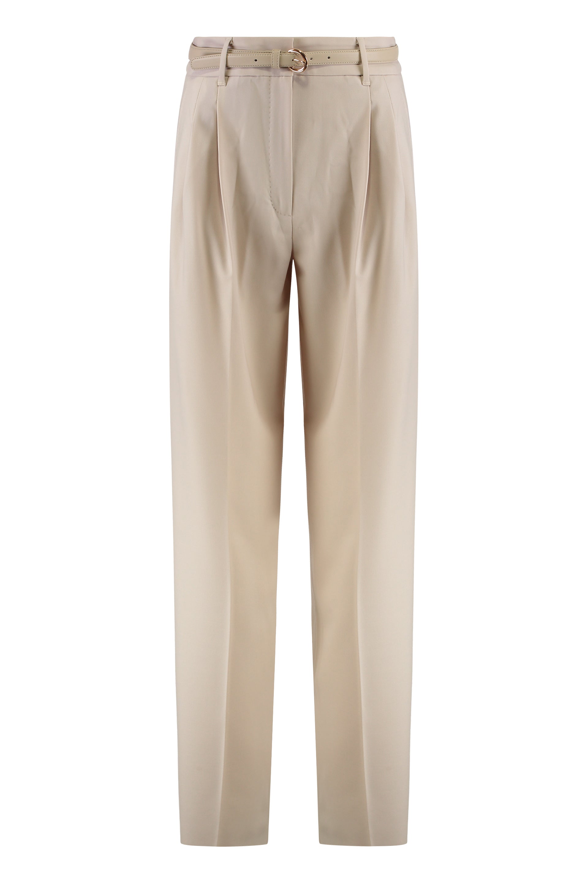 MAX MARA STUDIO Classic Cut Stretch Wool Pants