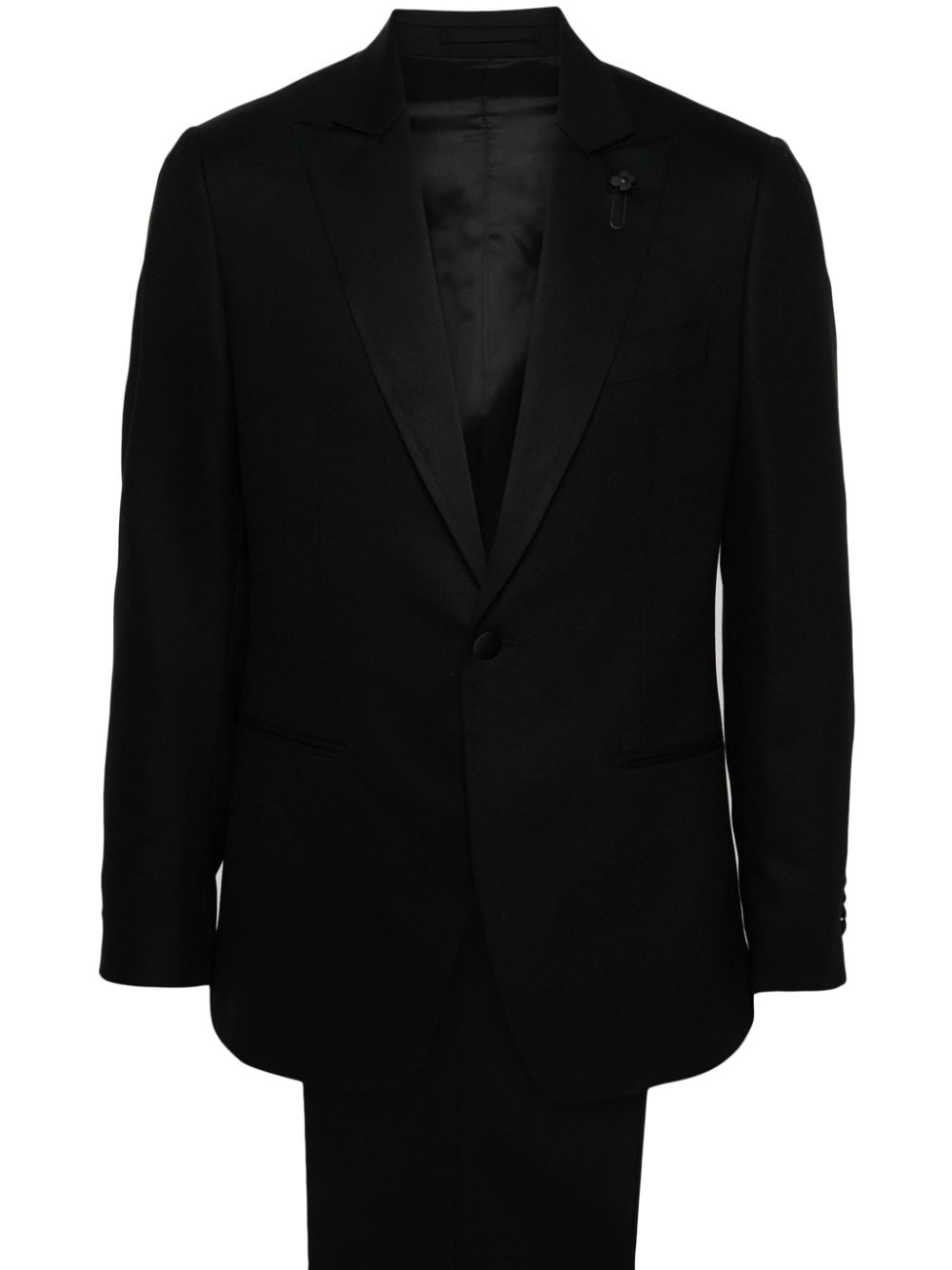 LARDINI Stretch-Wool Crepe Blazer with Trousers