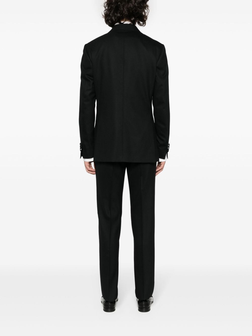 LARDINI Stretch-Wool Crepe Blazer with Trousers