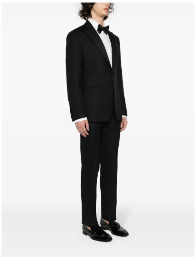 LARDINI Stretch-Wool Crepe Blazer with Trousers