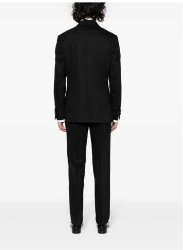 LARDINI Stretch-Wool Crepe Blazer with Trousers