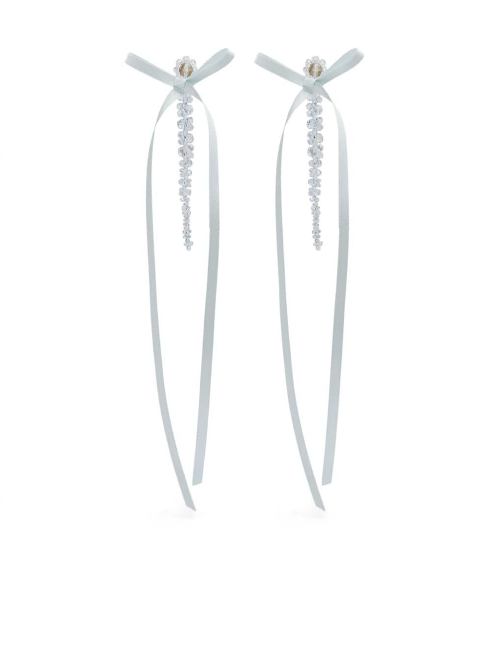 SIMONE ROCHA Mini Bow Ribbon Drip Earrings for Women