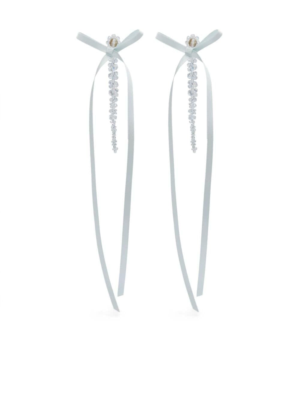 SIMONE ROCHA Mini Bow Ribbon Drip Earrings for Women