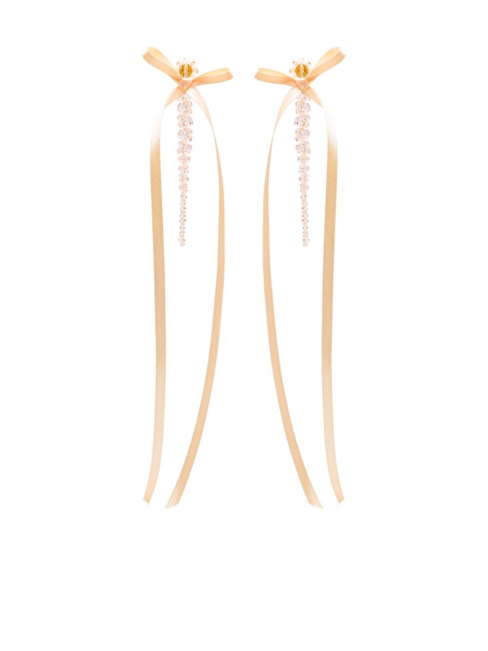 SIMONE ROCHA Mini Bow Ribbon Drip Earrings
