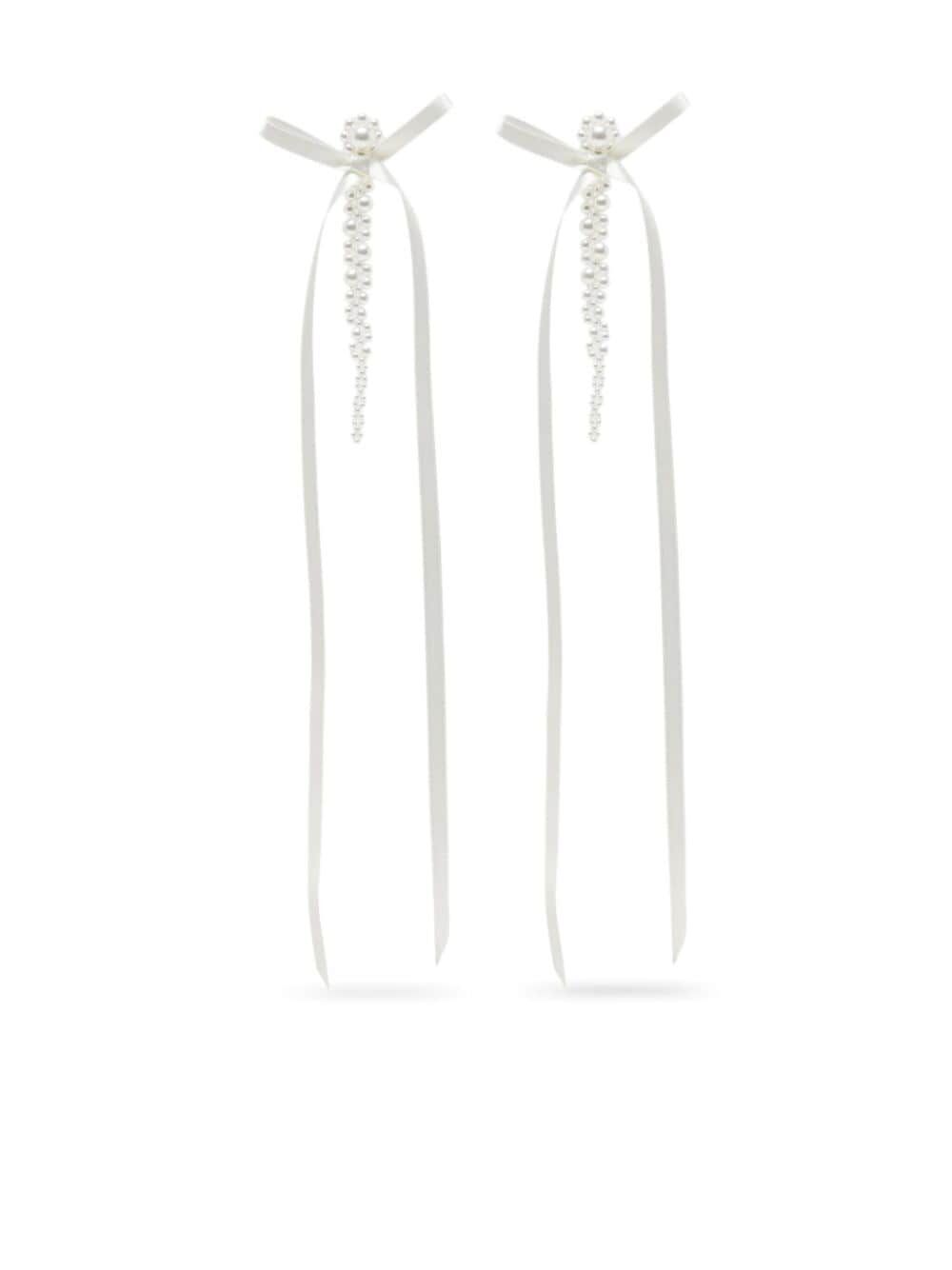 SIMONE ROCHA Bow Ribbon Drip Mini Earrings