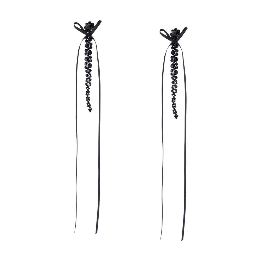 SIMONE ROCHA Slim Bow Ribbon Drip Earrings