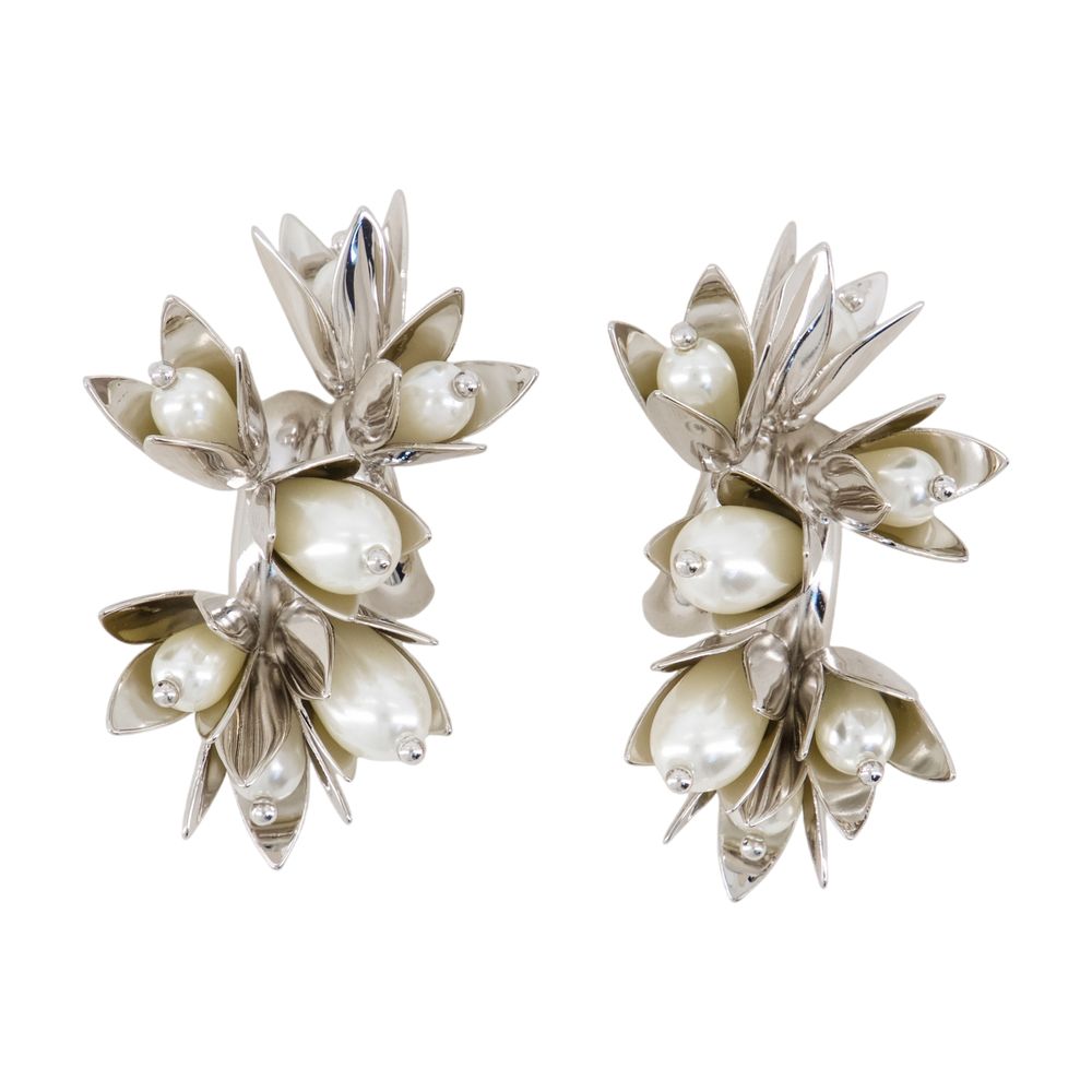 SIMONE ROCHA Floral Pearl Drop Earrings