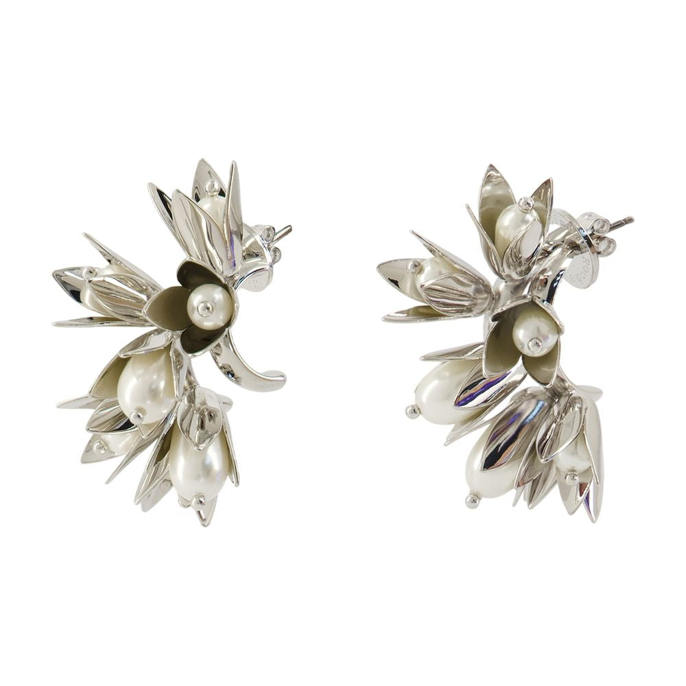 SIMONE ROCHA Floral Pearl Drop Earrings
