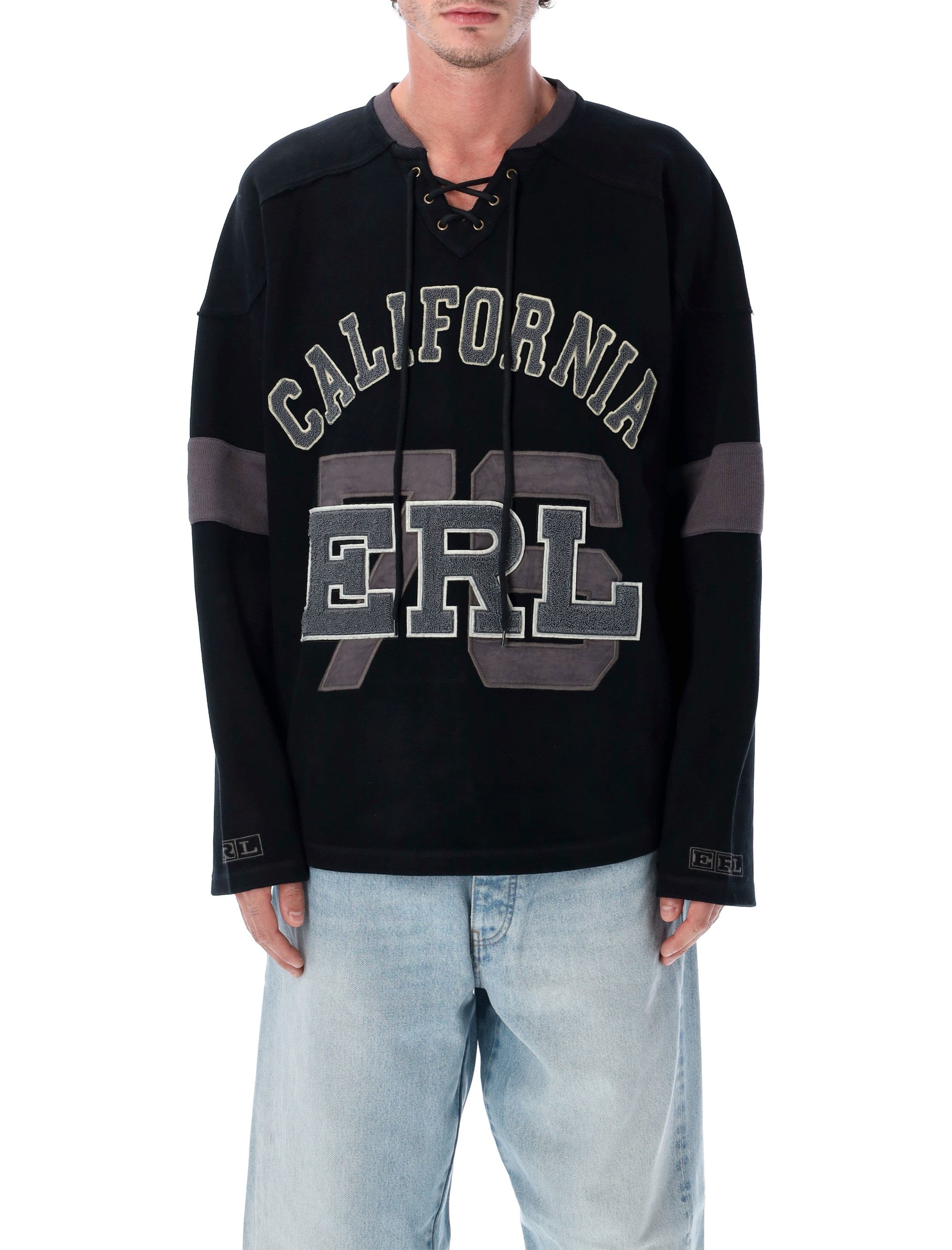 ERL California Hockey Lace-Up T-Shirt - Size M