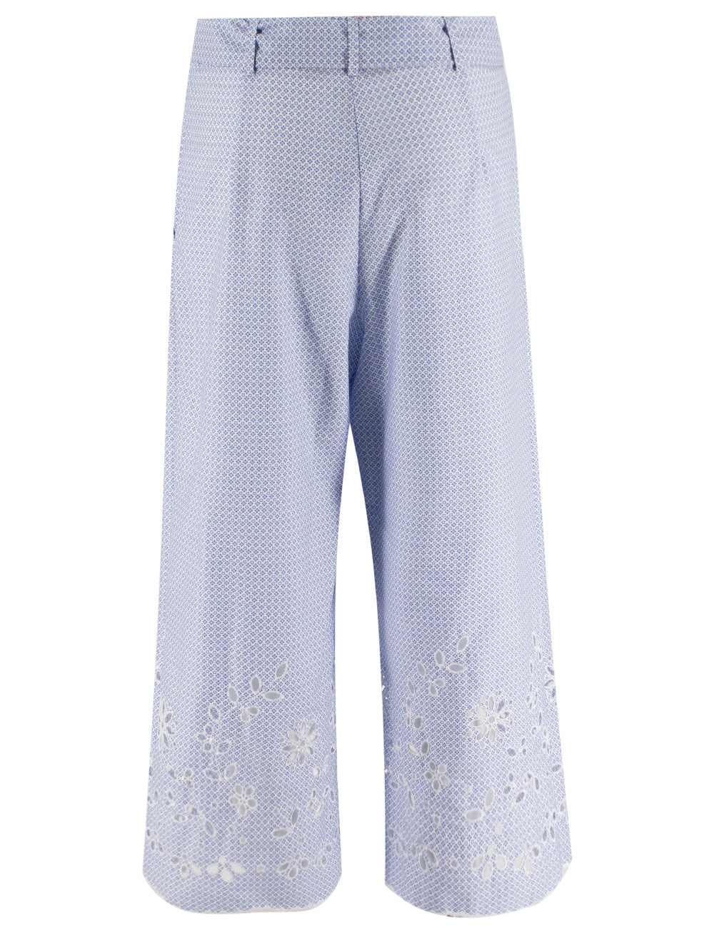 ERMANNO SCERVINO LIFE Lace-Detail Cotton Trousers - Women's Wide Leg