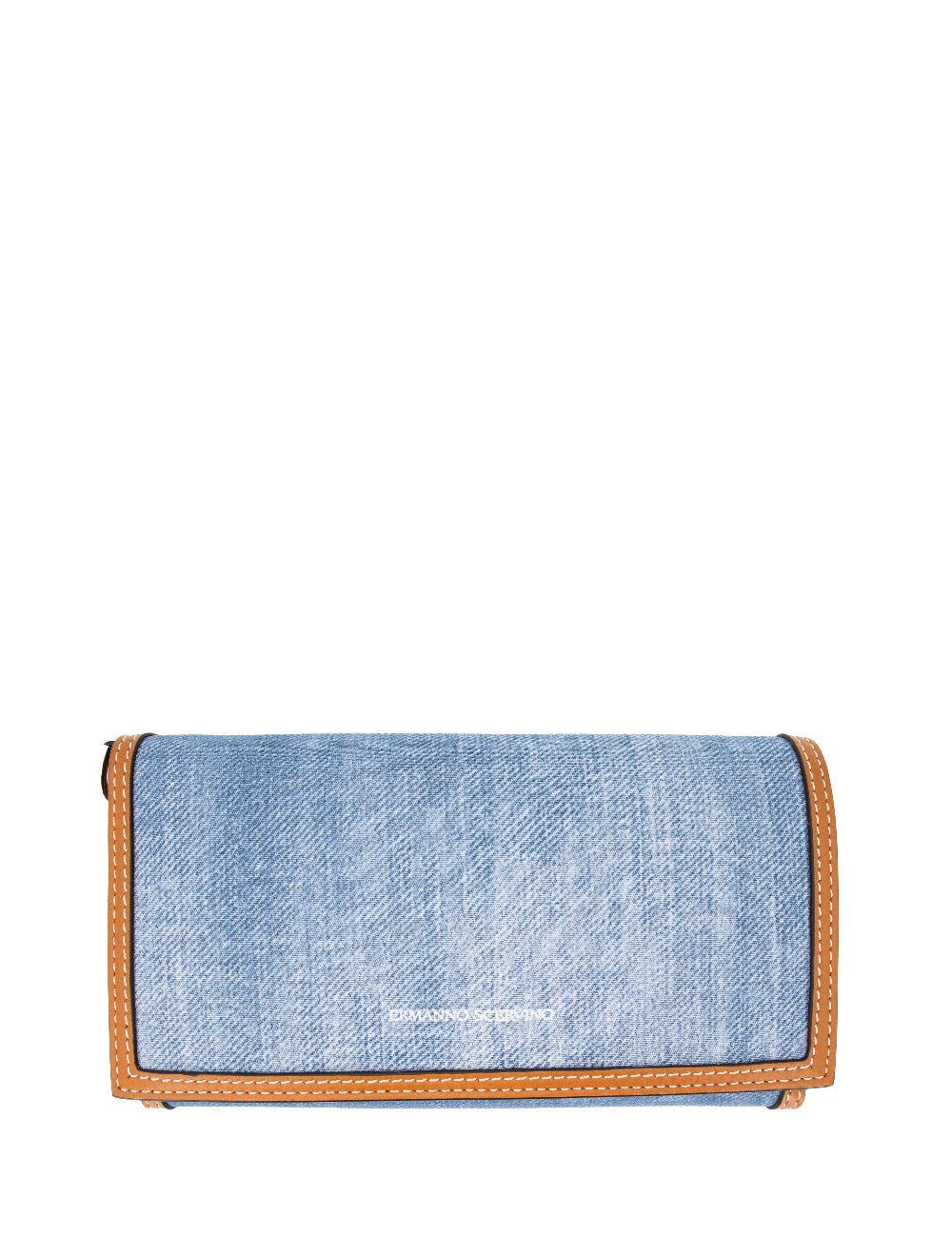 ERMANNO SCERVINO Textured Denim Leather Mini Wallet