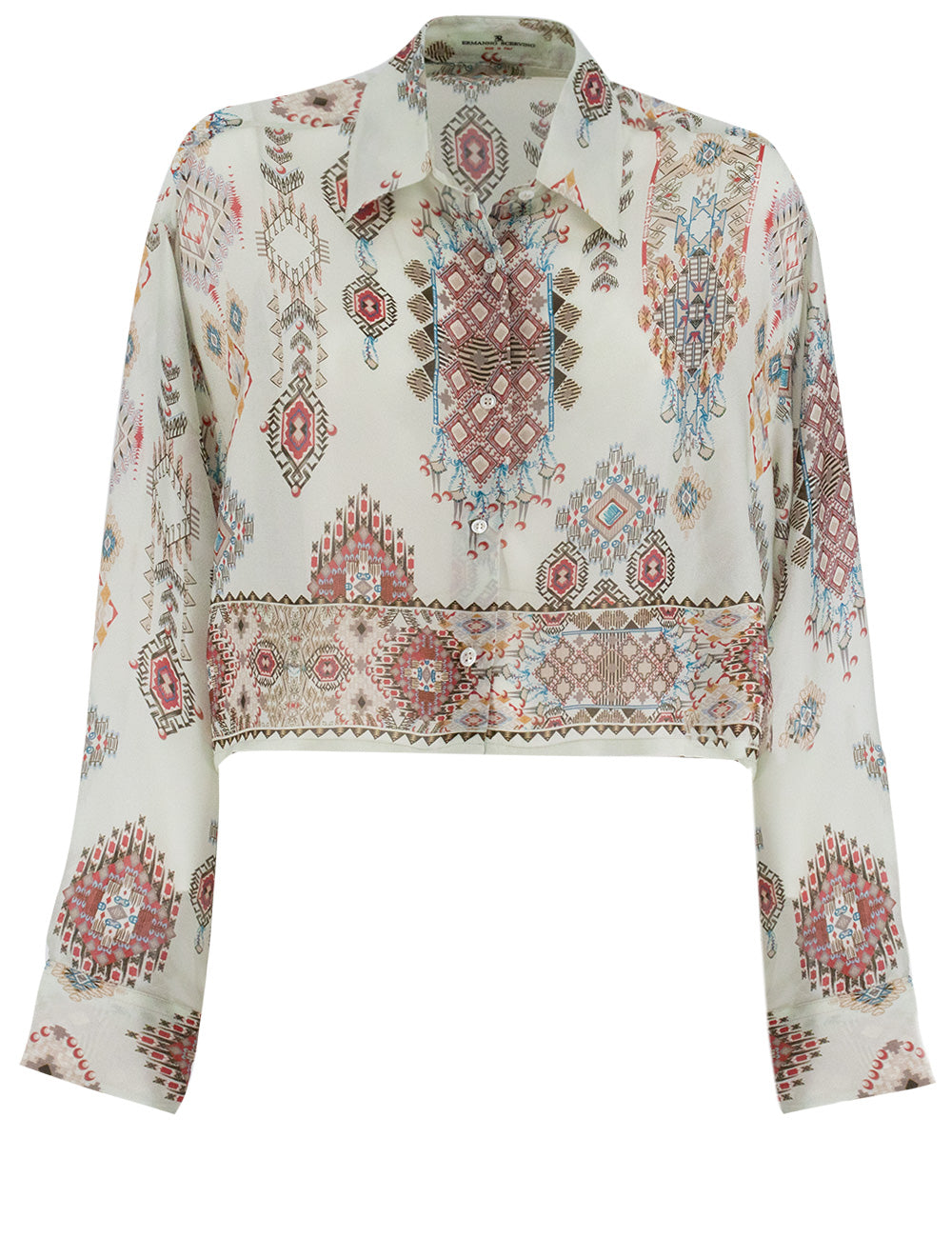 ERMANNO SCERVINO Geometric Floral Print Silk Shirt for Women