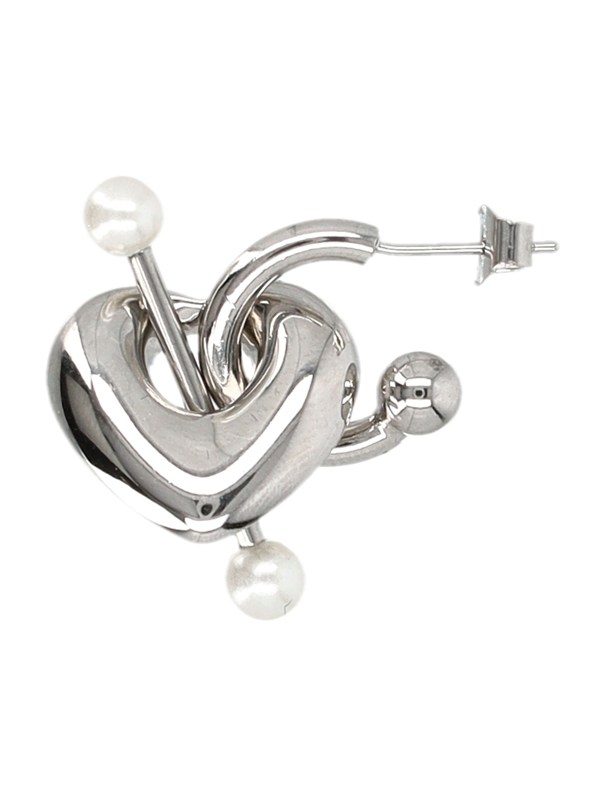 JUSTINE CLENQUET Mini Open Hook Heart Pendant Earrings