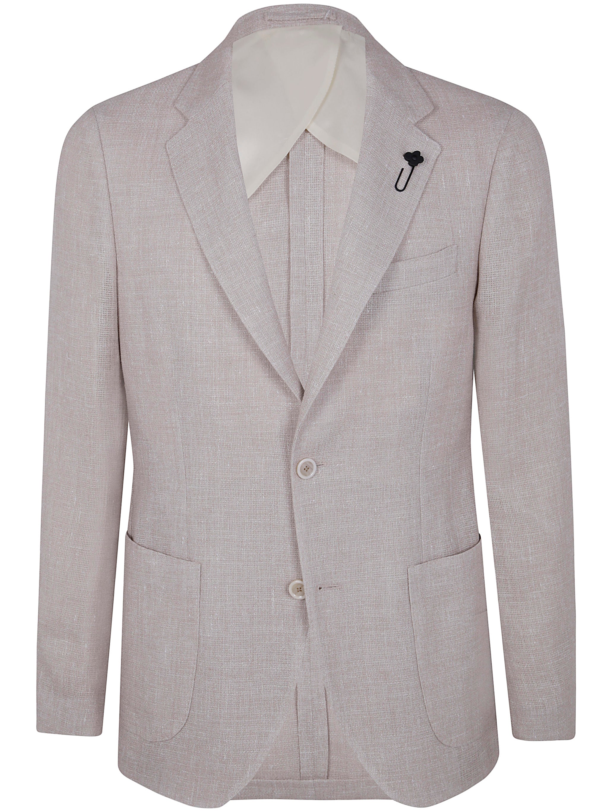 LARDINI Men's Iconic Linen Blazer Jacket