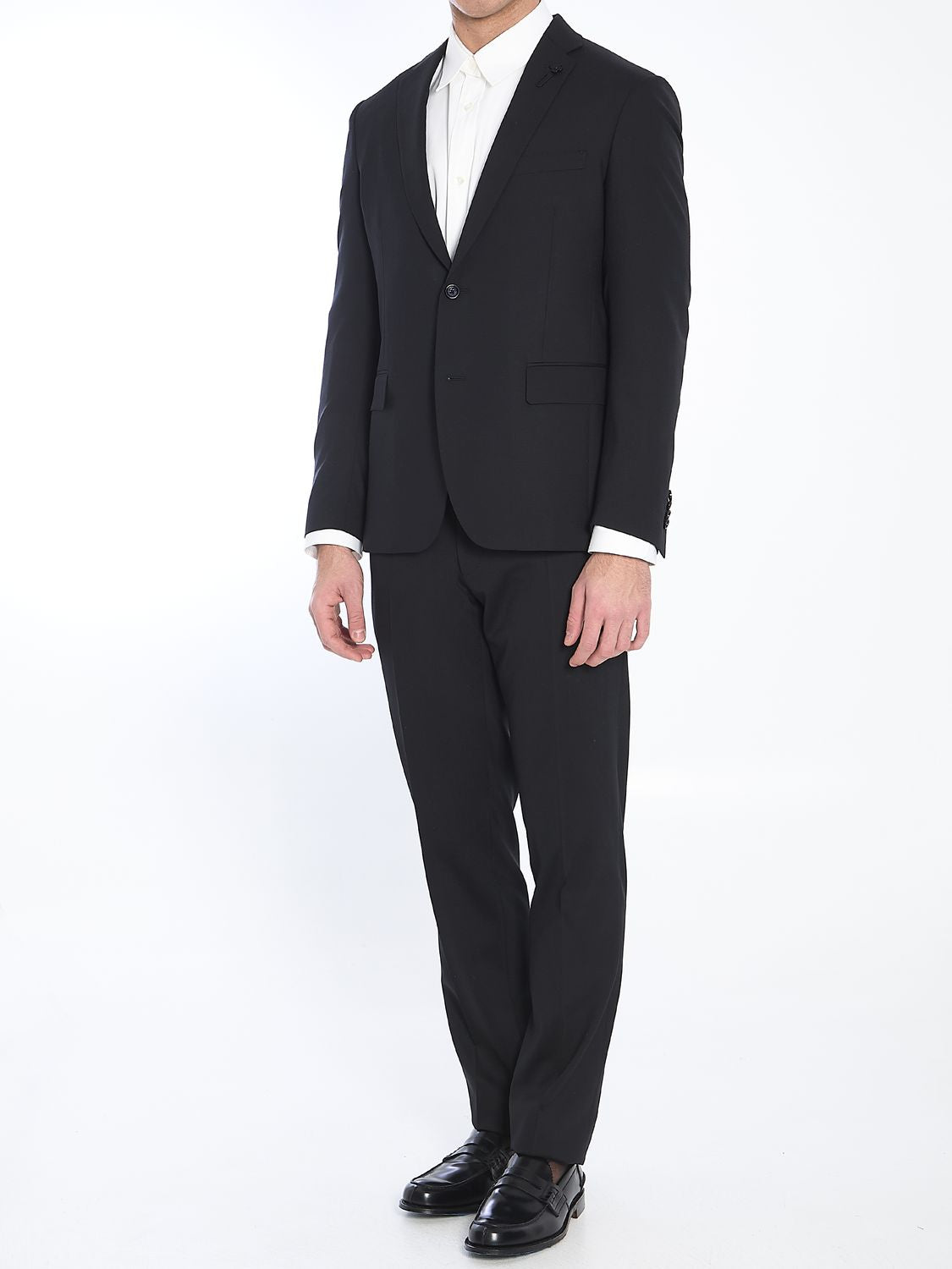 LARDINI Men's Wool Blend Two-Piece Suit - Size 50