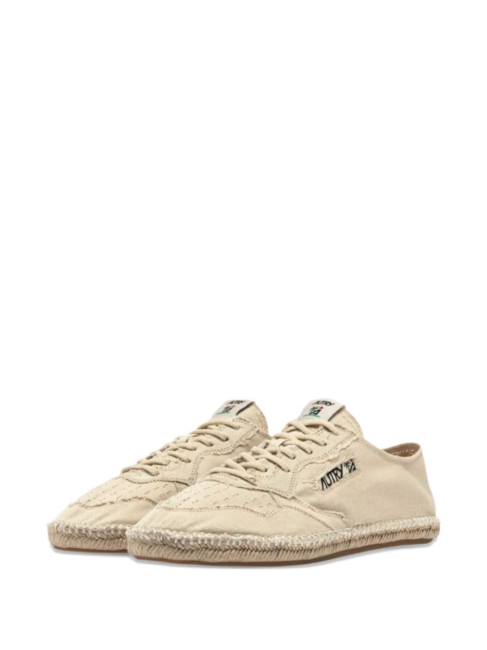 AUTRY Low Canvas Sneakers with Jute Sole for Women