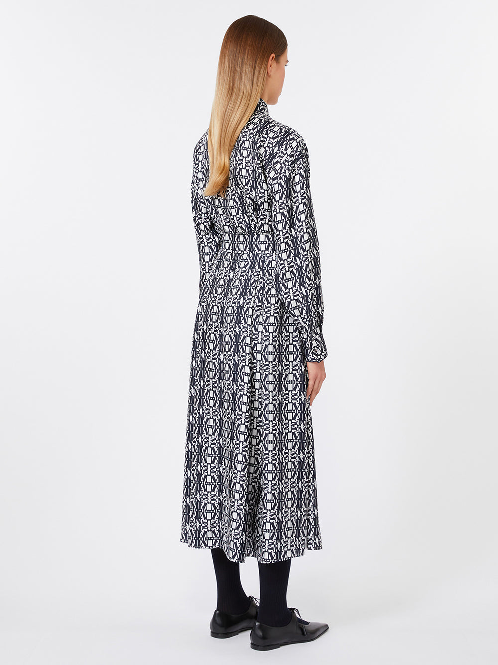 MAX MARA Printed Twill Shirt Dress