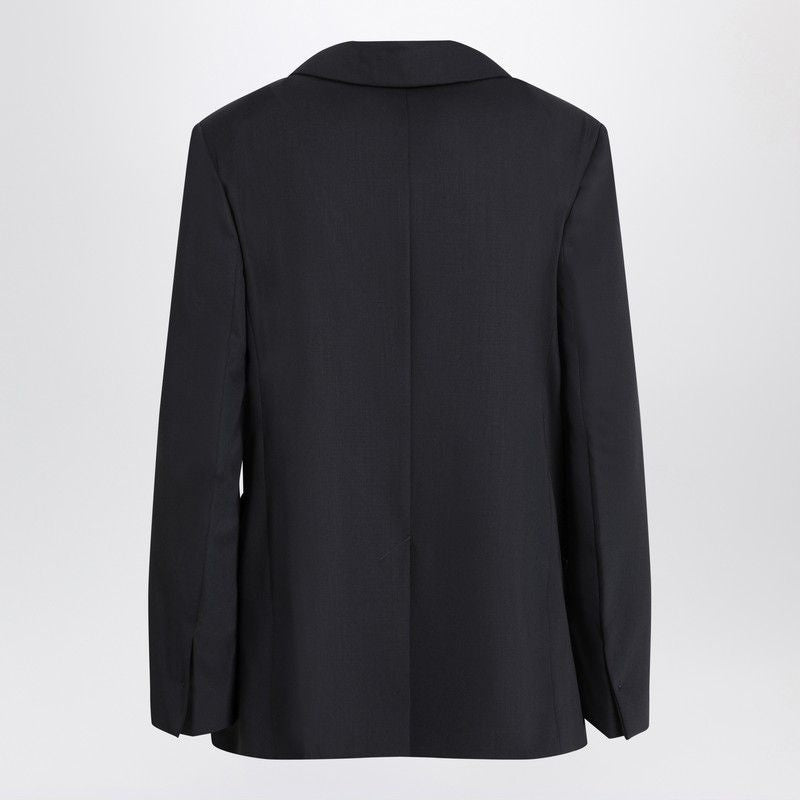 S MAX MARA Double-Breasted Creased Pleated Wool Jacket