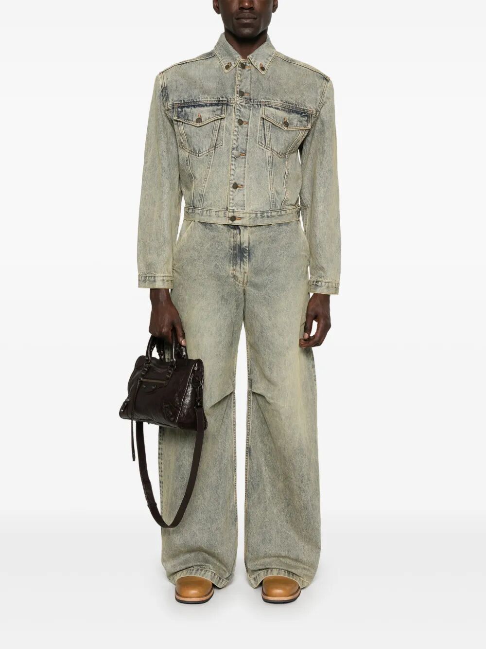 ENTIRE STUDIOS Mini Shrink Denim Jacket