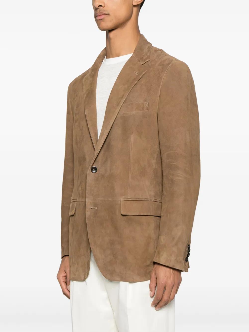 LARDINI Men's Suede Outerwear Jacket