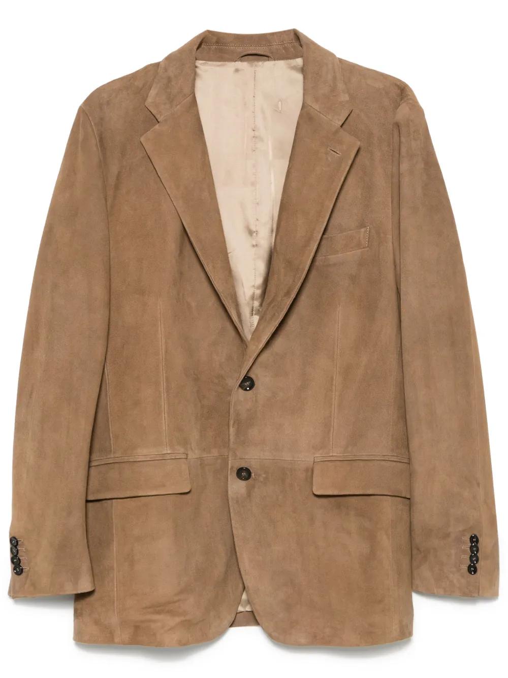 LARDINI Men's Suede Outerwear Jacket