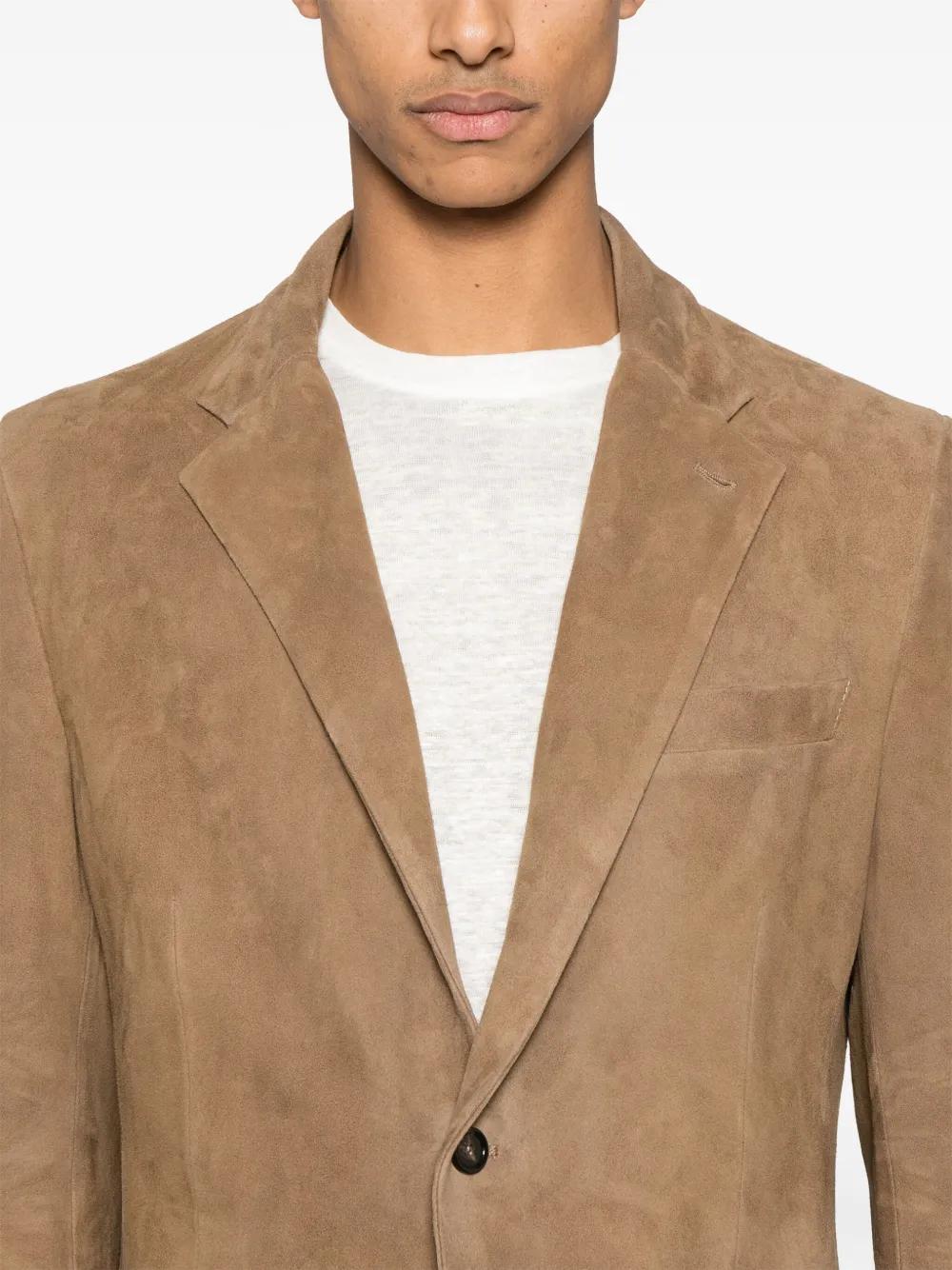 LARDINI Men's Suede Outerwear Jacket